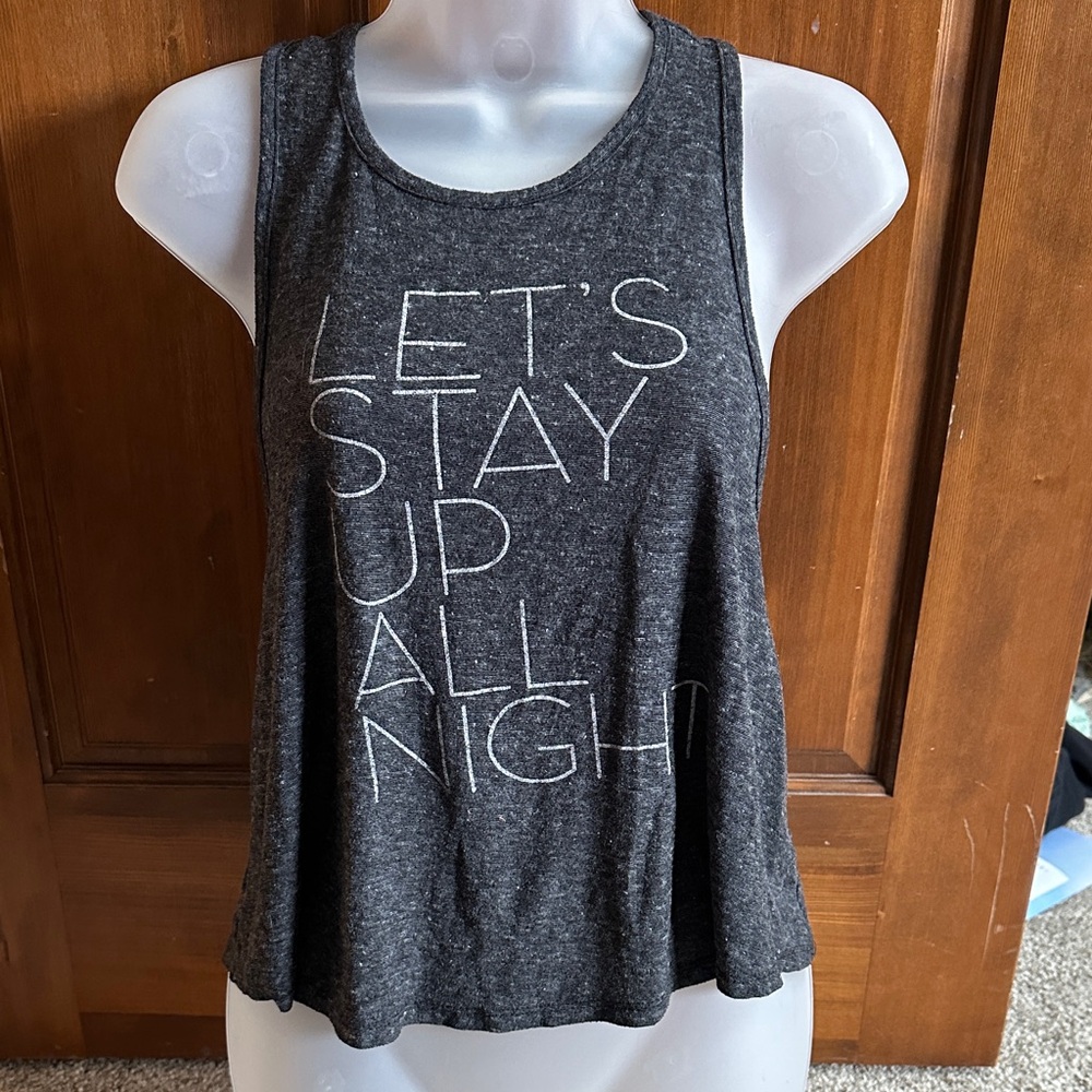 Modern Lux Charcoal Tank Top with Bold Text